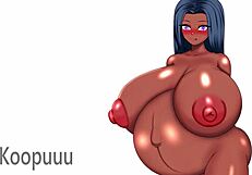 Speed painting of a pregnant woman in anime style