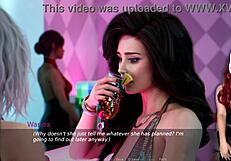 Ms Denvers Dances in Nightclub with Brunette Anime Character