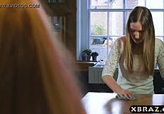 Young stud bangs his girlfriend's blonde milf stepmom in secret