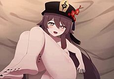 Complexity in anime sex scenes with Aqua and Hutao from Genshin Impact