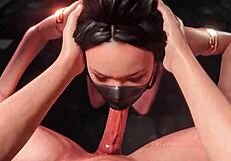 Kitana gives a deadly blowjob to bulging senpai's monster cock 😈 hardcore 3d action