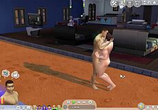 Straight sim succumbs to gay temptation in cartoon