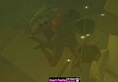 lazy girl gets bent over for creamy doggystyle