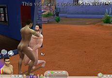 Straight sim succumbs to gay temptation in cartoon