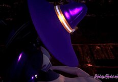 3D anime porn featuring Mona's big boobs and creampie action