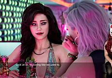 Ms Denvers Dances in Nightclub with Brunette Anime Character