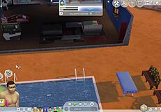 Straight sim succumbs to gay temptation in cartoon