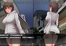 Shy girl tries taking off skirt while wandering dark alley