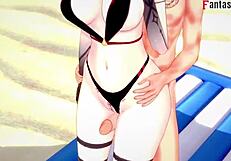 Arlecchino Fucks In Bikini On Beach In Genshin Impact Fantasy