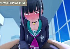 Kyouyama Kazusa from Blue Archive Blows Cute