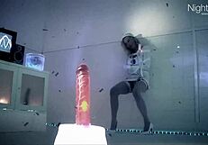 Sluts endure intense filling of mouth and pussy by monster cocks in group fuck