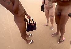 Hey, I threw an orgy at the nudist beach with hot friends!