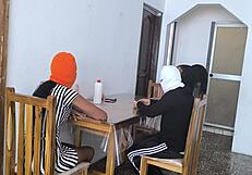 my best friend bet on a game of 31 and ended up losing her dignity poor whore now she has to fuck the winner