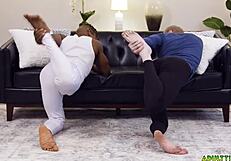 Adrian Hart and Jesse Stone's Interracial Deepthroat and Big Cock Workout