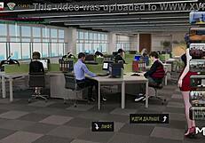 Anime Hentai Groping Boobs At Work In 3D Cartoon