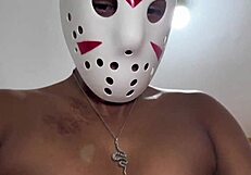 Jason fucks devil's ass at halloween party with creampie