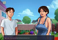 summertime saga 168 unfolds with erotic cartoon adventures of a brunette in anime style