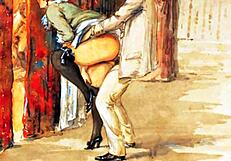 Vintage erotic drawings from antique collections