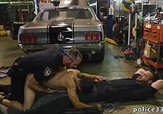 First time gay sex with an Asian boy with a police theme