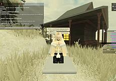 Blonde deepthroat and anal action in wild Roblox porn!