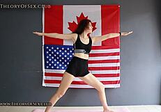 Day 10: Naked yoga workout for perfect sex theory at club