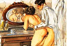 Vintage erotic drawings from antique collections