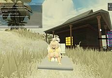 Blonde deepthroat and anal action in wild Roblox porn!