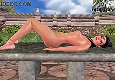 I-I animated 3d cute indian girl masturbates with carrot