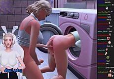 Silly streamer gets double penetration in HD hentai video