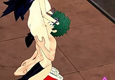 Deku And Midnight Engage In Hardcore Hentai Sex With Blowjob, Handjob, And Cumshot! Monster Cock Action!