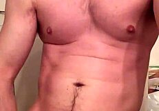 Bigcock sexy man masturbates with monster cock intensely