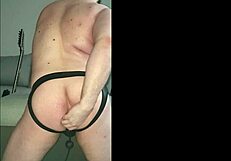 exploring anal balls and inflatable plug