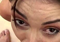 Deep throat in pov of a horny italian who wants to swallow cum