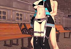 This smokin cosplayer takes control and unleashes a hot stream!