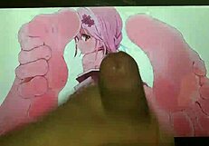 anime feet cum tribute