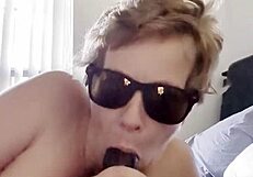 busty milf rides doc's cock for a huge cum load on her shaved pussy