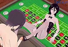 Rukia Kuchiki and Yoruichi Shih in Bunny Girl Intense Hentai Sex