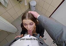 Serve4k My Cumappance with Blowjob and Riding in Toilet
