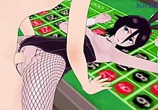 Rukia Kuchiki and Yoruichi Shih in Bunny Girl Intense Hentai Sex