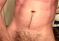Bigcock sexy man masturbates with monster cock intensely