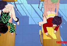 yaoi mega orgy with naruto deku bakugou sieg shirou luffy zoro inosuke my hero academia fate fgo one piece demon slayer kimetsu no yaiba japaneme manga anime gay porn