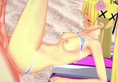 Marie rose fucks wildly in bikini on beach!