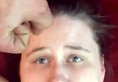 Amateur Getting Her Face Cum Dumped?