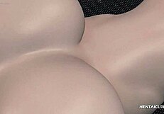Gorgeous 3D Hentai Hottie with Huge Breasts Gets Wet Pussy Stretched!