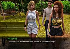 Nursing pleasure walk with two hot teens!