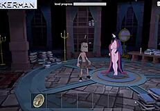 Submissive Anime Girl Gives Blowjob And Gets Fucked In Cowgirl By Huge Monster Cock With Big Nipples