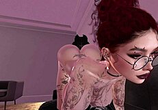 I fucked red head woman on couch