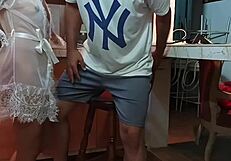 Stepsister seduces during meditation, leading to cum-filled bed session