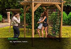 Nursing pleasure walk with two hot teens!