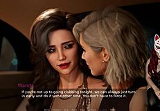 is ms denvers teasing with her big tits in corset at the night club?